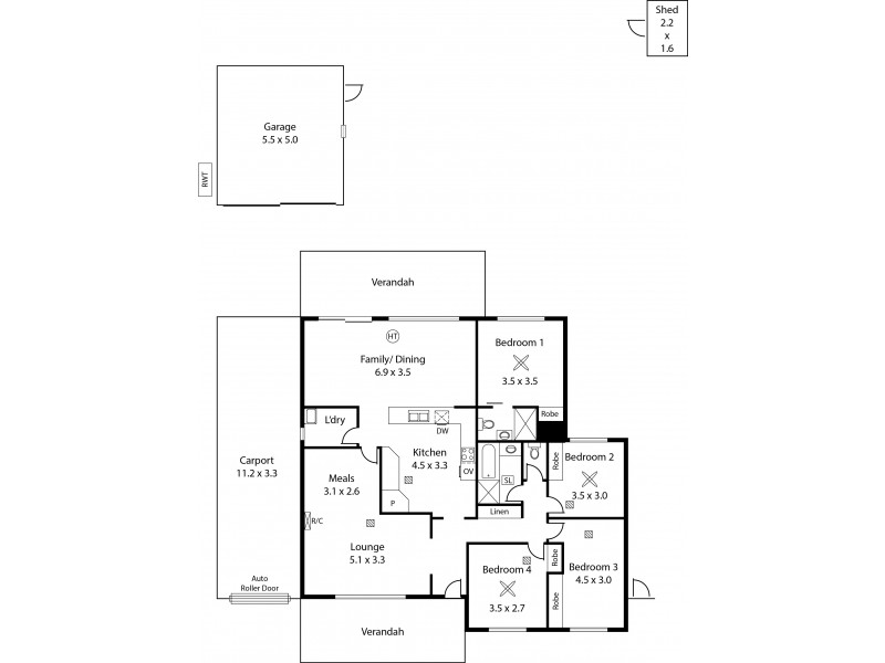 14 Marshall Street, Gulfview Heights SA 5096 Floorplan