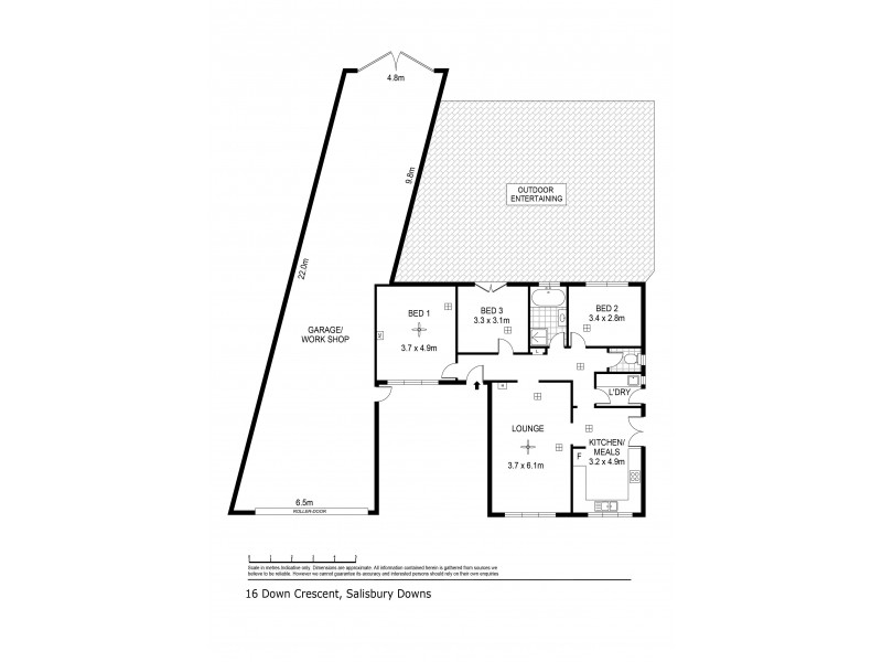 16 Down Crescent, Salisbury Downs SA 5108 Floorplan