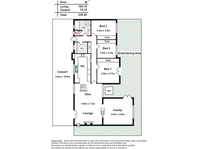 86 Vivian Road, Meadows SA 5201 Floorplan