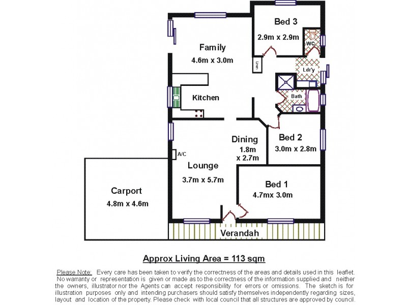 5 Sutton Court, Meadows SA 5201 Floorplan