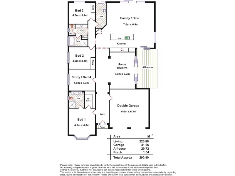 21 Michelmore Drive, Meadows SA 5201 Floorplan