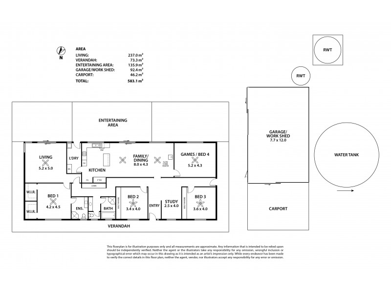 120 Ashbourne Road West, Ashbourne SA 5157 Floorplan