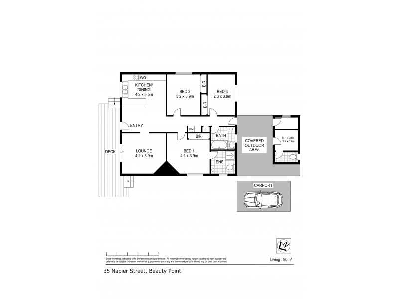 35 Napier Street, Beauty Point TAS 7270 Floorplan