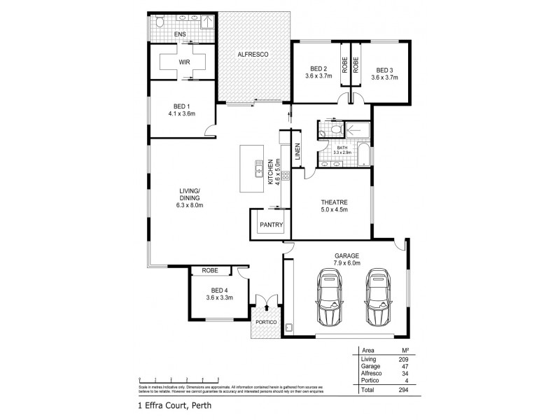 1 Effra Court, Perth TAS 7300 Floorplan