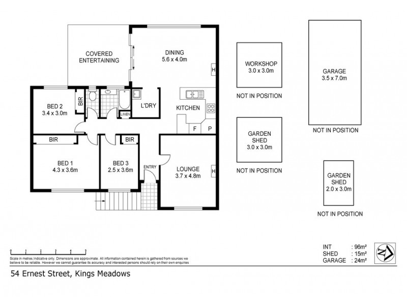 54 Ernest Street, Kings Meadows TAS 7249 Floorplan