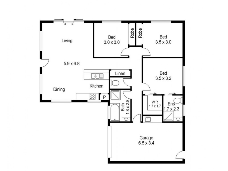 1, 2 and 3 – 9 Effra Court, Perth TAS 7300 Floorplan
