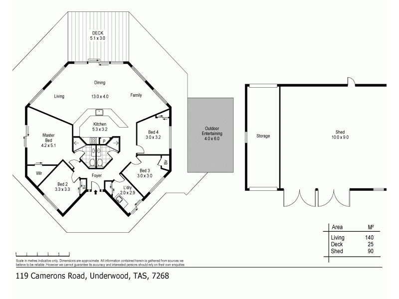 119 Camerons Road, Underwood TAS 7268 Floorplan