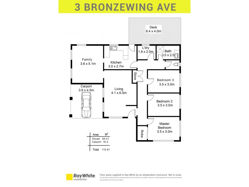 3 Bronzewing Avenue, Newnham TAS 7248 Floorplan