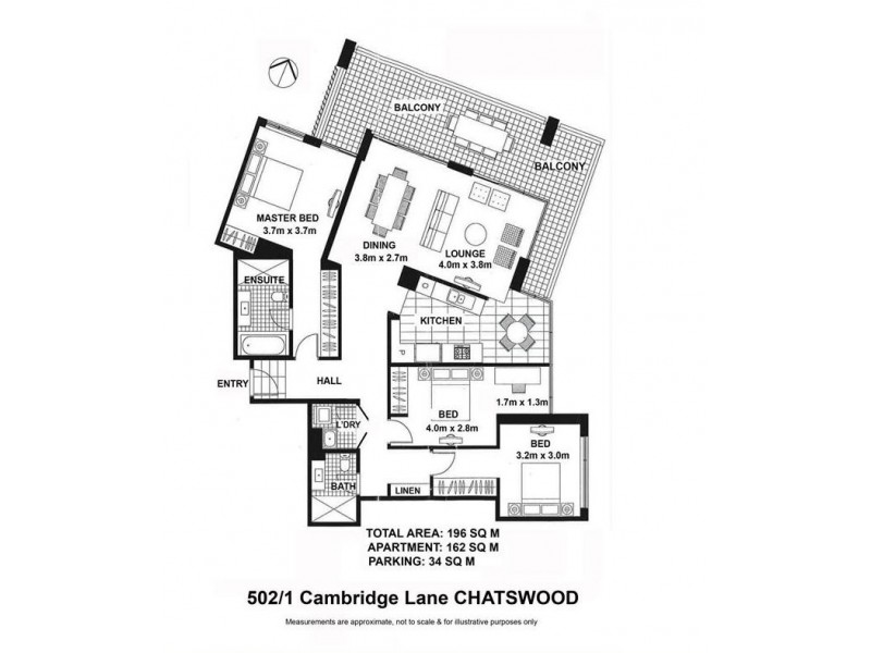 502/1 Cambridge Lane, Chatswood NSW 2067 Floorplan