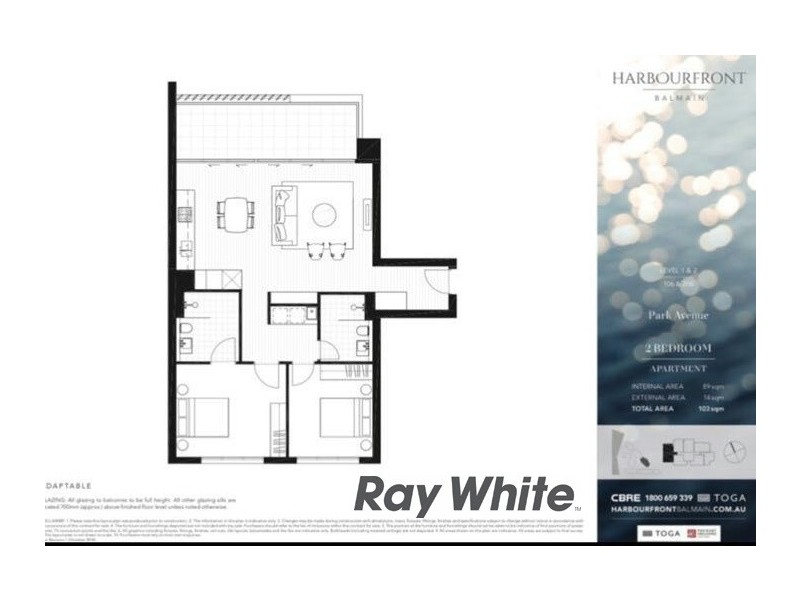 206/100-102 Elliot Street, Balmain NSW 2041 Floorplan
