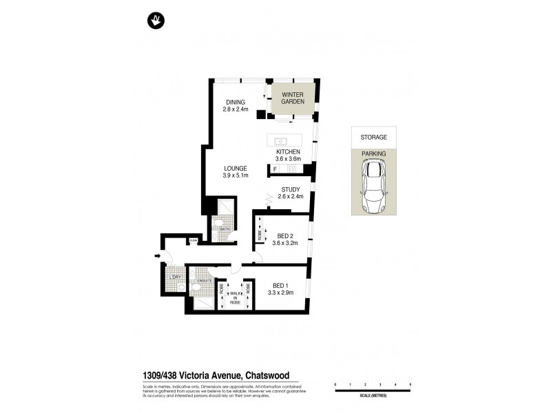 1309/438 Victoria Avenue, Chatswood NSW 2067 Floorplan