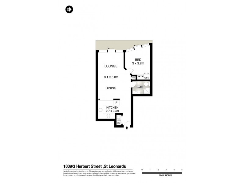 1009/3 Herbert Street, St Leonards NSW 2065 Floorplan