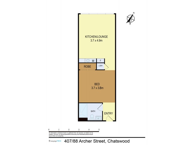 407/88 Archer Street, Chatswood NSW 2067 Floorplan
