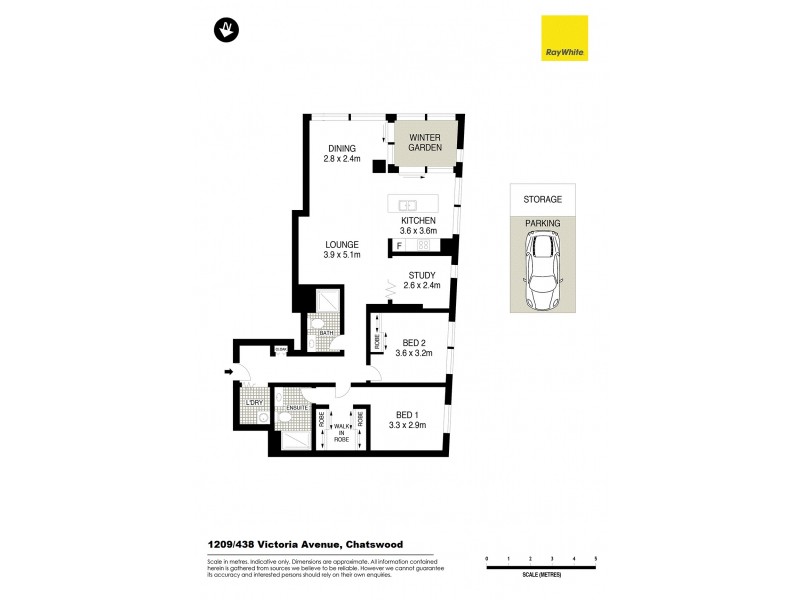 1209/438 Victoria Avenue, Chatswood NSW 2067 Floorplan