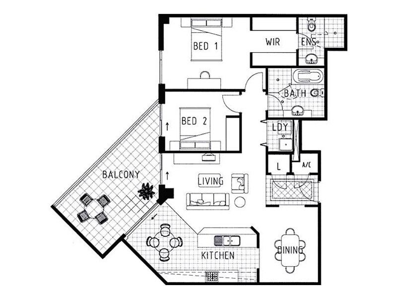 2308/2A Help Street, Chatswood NSW 2067 Floorplan
