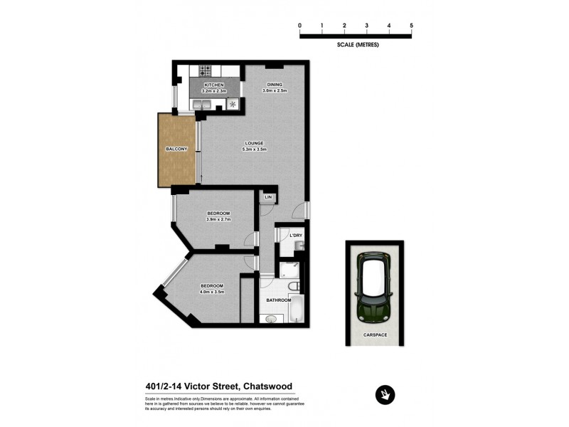 401/2 Victor Street, Chatswood NSW 2067 Floorplan
