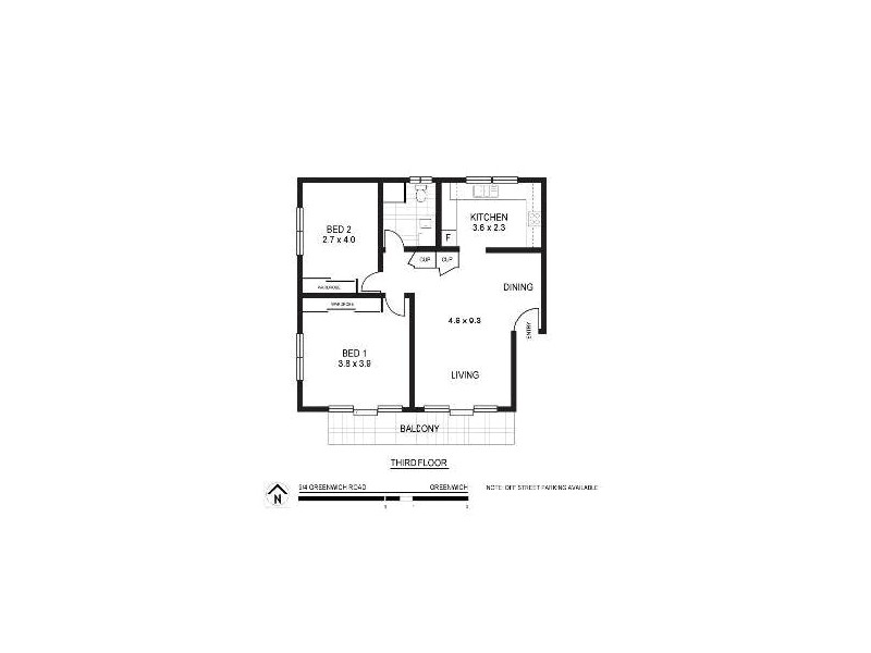 9/4 Greenwich Road, Greenwich NSW 2065 Floorplan