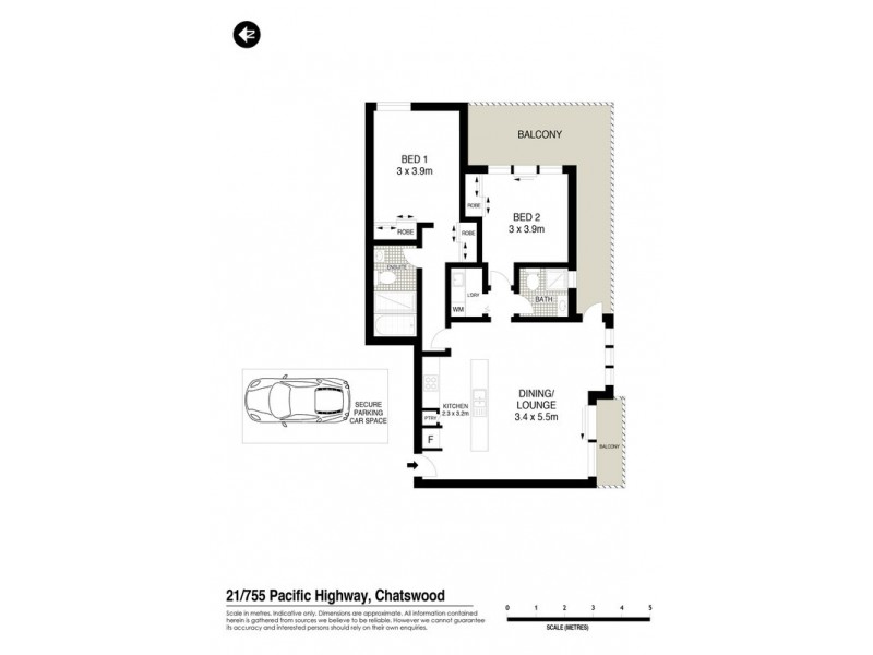 21/755 Pacific Highway, Chatswood NSW 2067 Floorplan