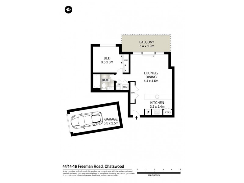 44/14-16 Freeman Road, Chatswood NSW 2067 Floorplan