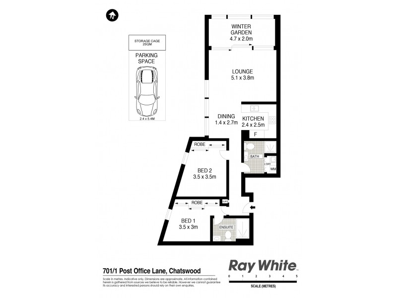 701/1 Post Office Lane, Chatswood NSW 2067 Floorplan