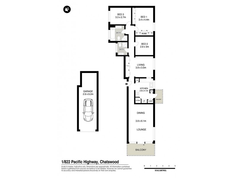 1/822 Pacific Highway, Chatswood NSW 2067 Floorplan