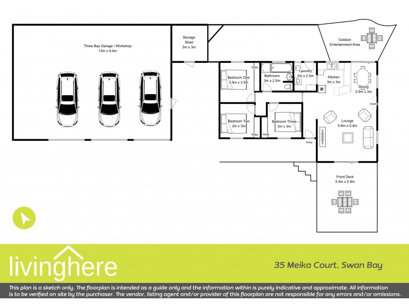 35 Meika Court, Swan Bay TAS 7252 Floorplan