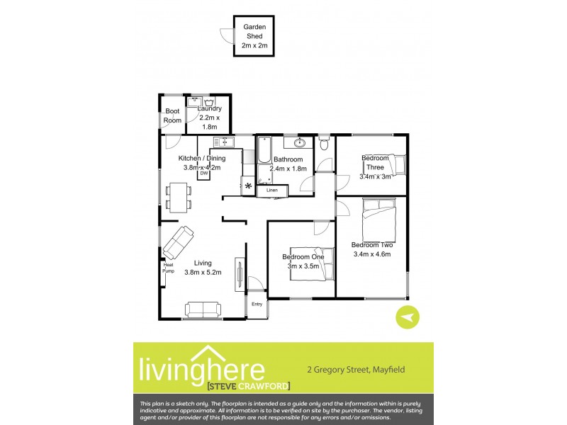 2 Gregory Street, Mayfield TAS 7248 Floorplan