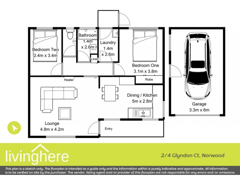 2/4 Glyndon Court, Norwood TAS 7250 Floorplan