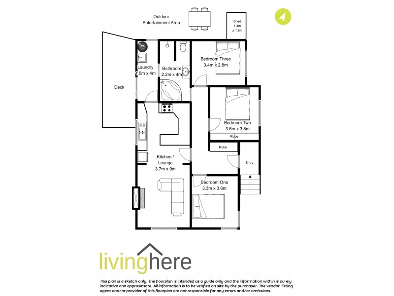 1/9 Pine Avenue, Newstead TAS 7250 Floorplan