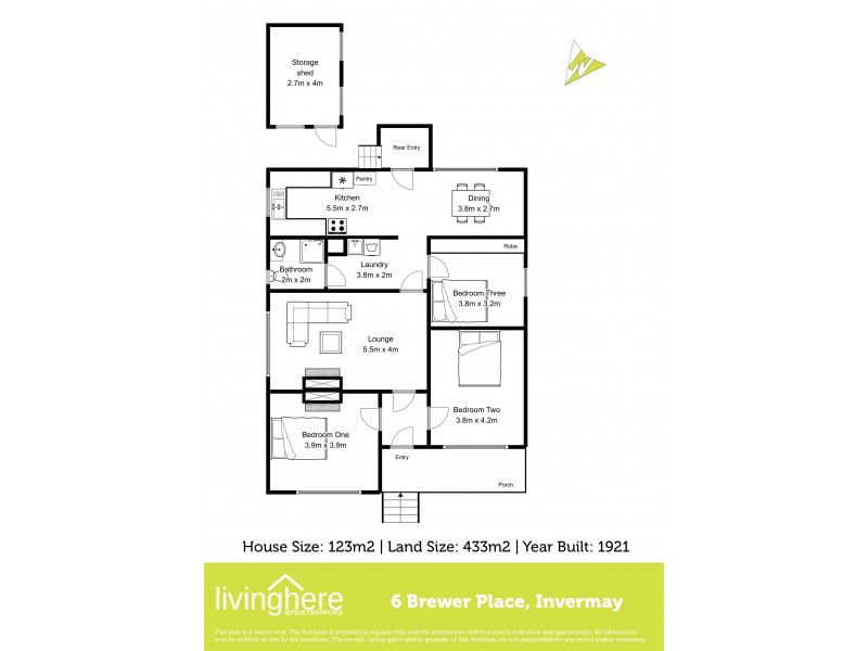 6 Brewer Place, Invermay TAS 7248 Floorplan
