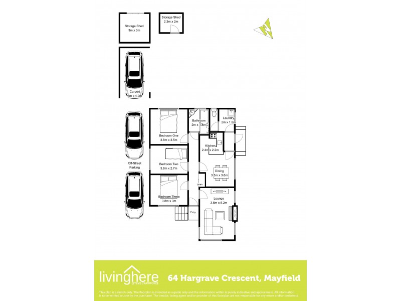 64 Hargrave Crescent, Mayfield TAS 7248 Floorplan