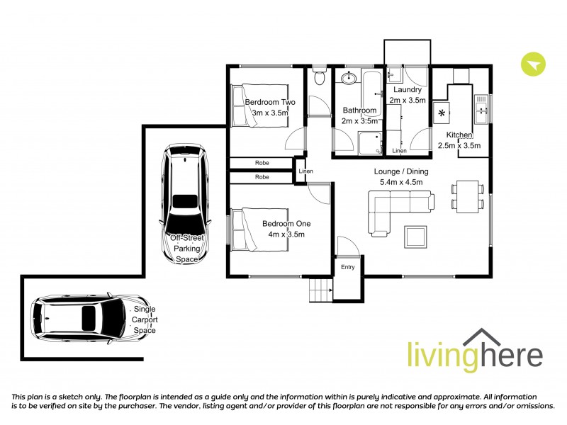 2/4 Flinders Place, Mayfield TAS 7248 Floorplan