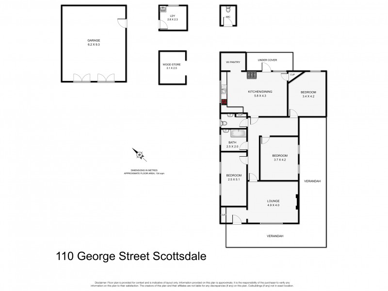 110 George Street, Scottsdale TAS 7260 Floorplan