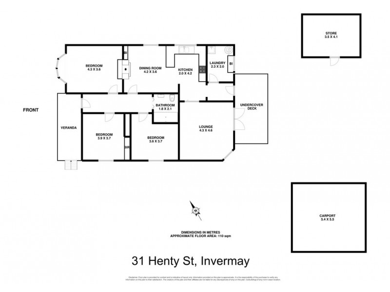 31 Henty Street, Invermay TAS 7248 Floorplan