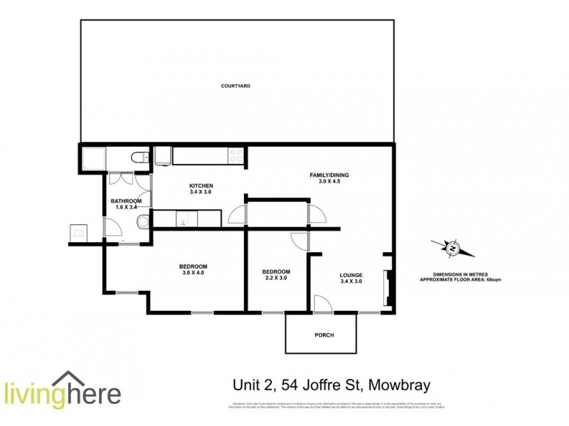 2/54 Joffre Street, Mowbray TAS 7248 Floorplan