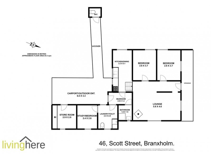 46 Scott Street, Branxholm TAS 7261 Floorplan