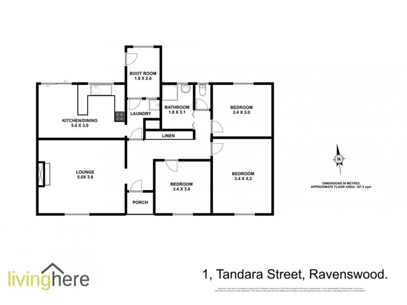 1 Tandara Street, Ravenswood TAS 7250 Floorplan