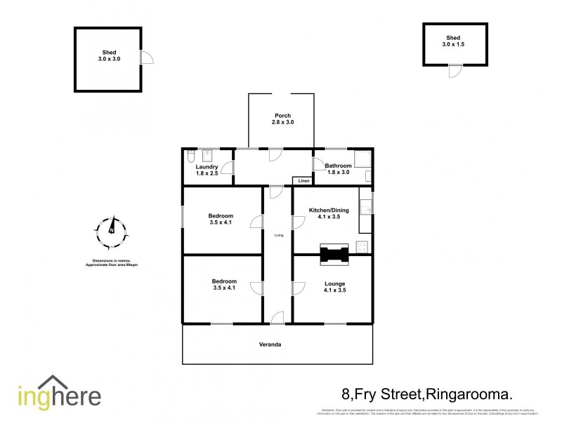 8 Fry Street, Ringarooma TAS 7263 Floorplan