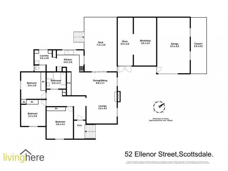 52 Ellenor Street, Scottsdale TAS 7260 Floorplan