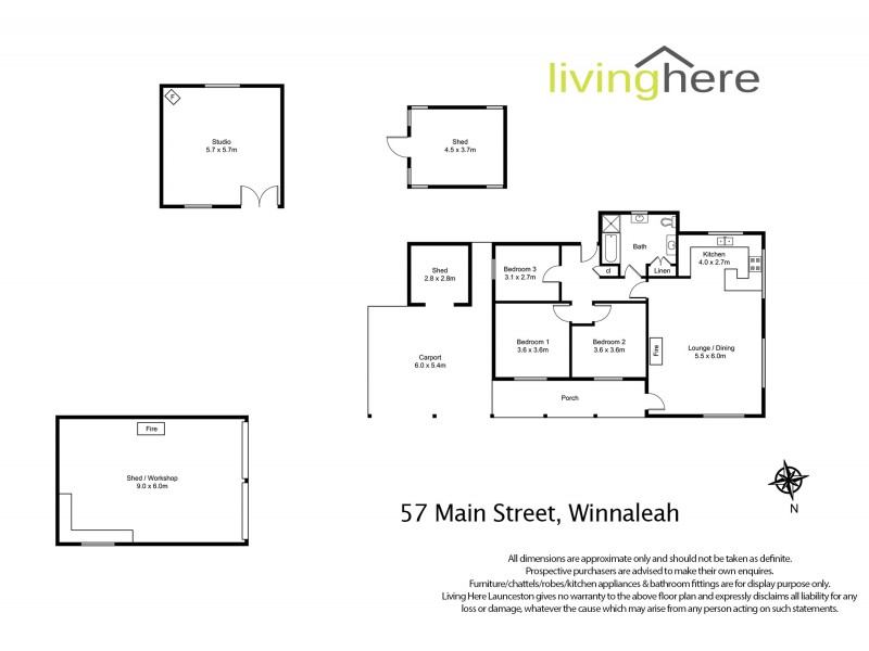57 Main Street, Winnaleah TAS 7265 Floorplan