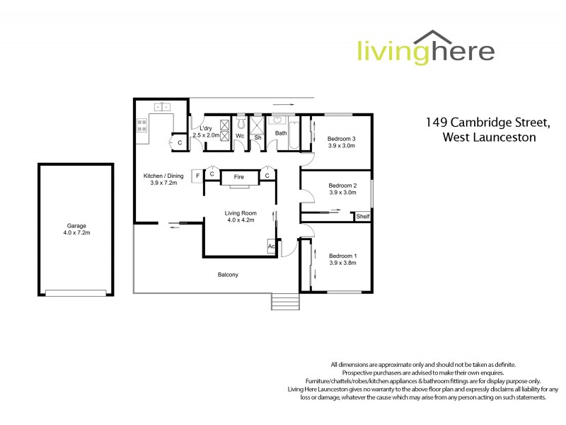 149 Cambridge Street, West Launceston TAS 7250 Floorplan