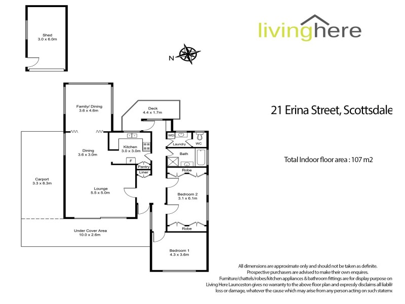 21 Erina Street, Scottsdale TAS 7260 Floorplan