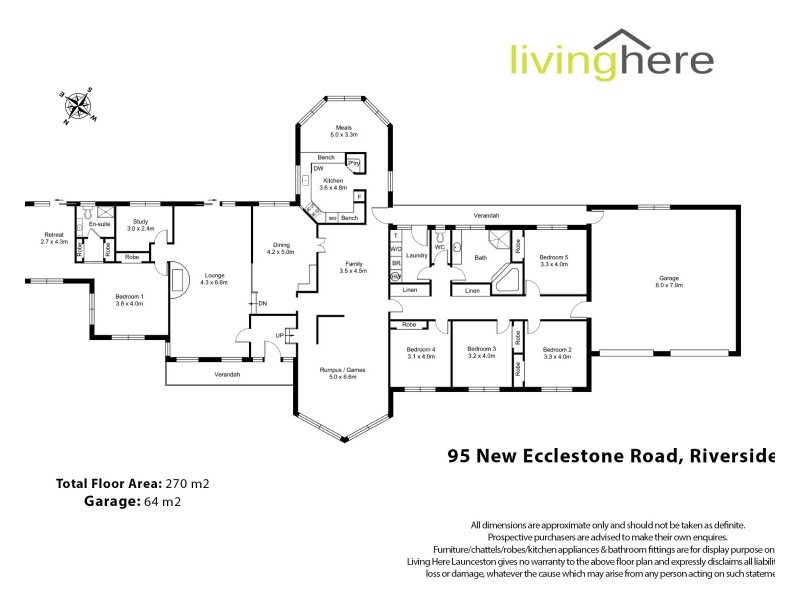 95 New Ecclestone Road, Riverside TAS 7250 Floorplan