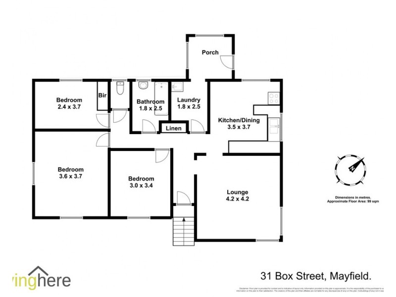 31 Box Street, Mayfield TAS 7248 Floorplan