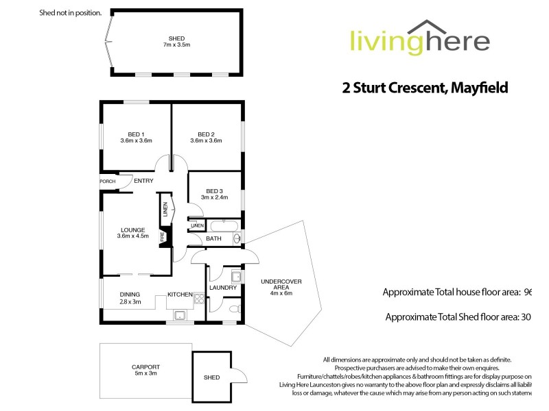 2 Sturt Crescent, Mayfield TAS 7248 Floorplan