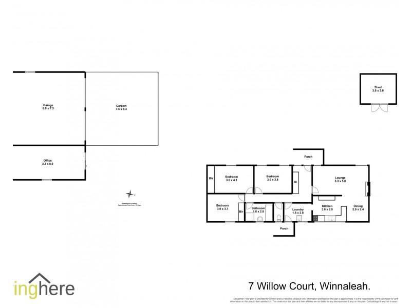 7 Willow Court, Winnaleah TAS 7265 Floorplan
