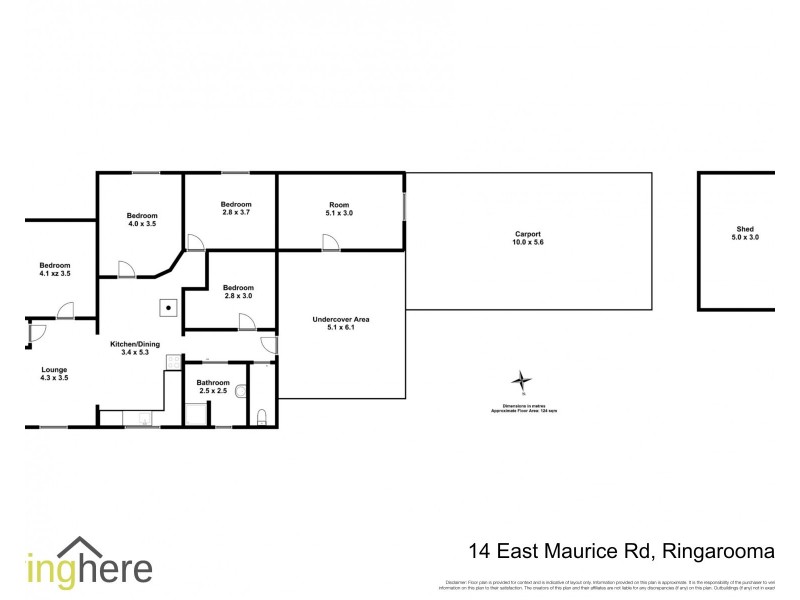 14 East Maurice Road, Ringarooma TAS 7263 Floorplan