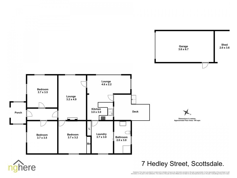 7 Hedley Street, Scottsdale TAS 7260 Floorplan