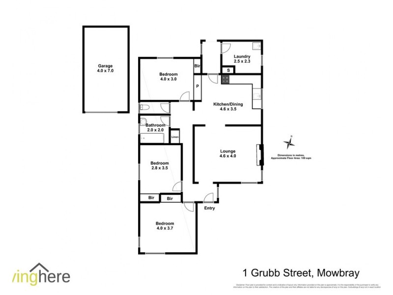 1 Grubb Street, Mowbray TAS 7248 Floorplan
