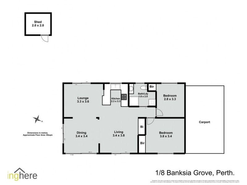 1/8 Banksia Grove, Perth TAS 7300 Floorplan